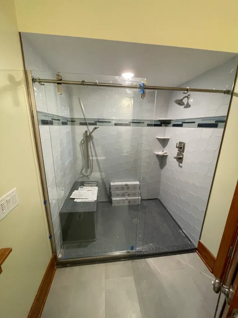 Bathroom Remodel with Stain Glass